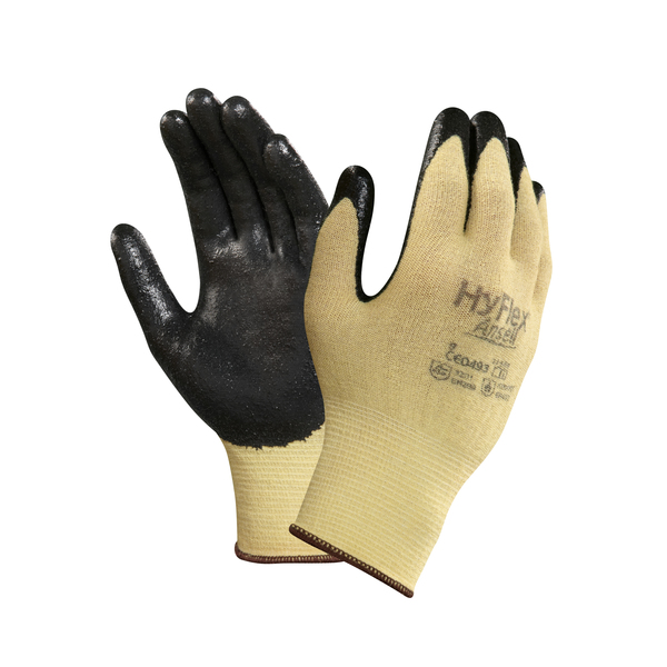 Ansell Ansell Hyflex 11-500 Black Foam Nitrile Palm Coated Kevlar Gloves, 11 205548